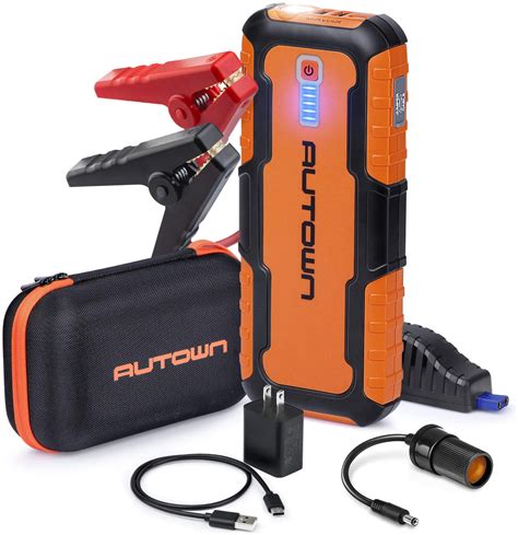 Check spelling or type a new query. AUTOWN Car Jump Starter - 21000mAh 1000A Peak, 12V Auto Battery Booster with Quick Charge (Up to ...