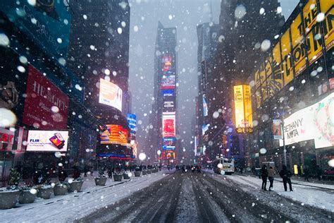 Winter Storm Juno Times Square New York City Photography From