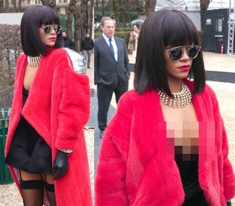 Rihanna Rocks Stunning Looks And Bares Her Nipples In Paris
