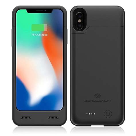 Apple Iphone X Extended Rechargeable Battery Backup Slim Charging Case