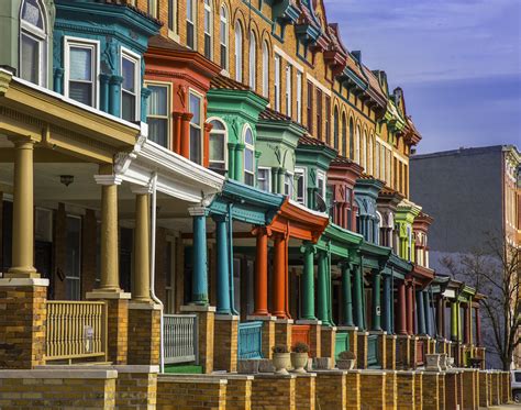 Colorful Rowhouses Baltimore Kevin B Moore Flickr