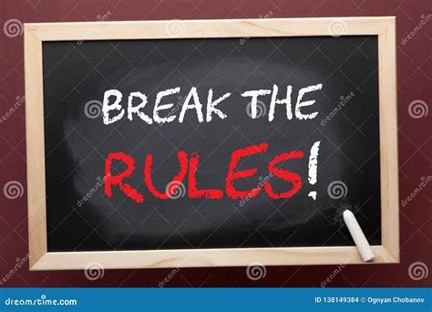 Break The Rules Concept Stock Photo Image Of Concept 138149384