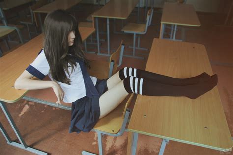 Wallpaper Id 739755 Brunette 1080p School Legs Girl Uniform