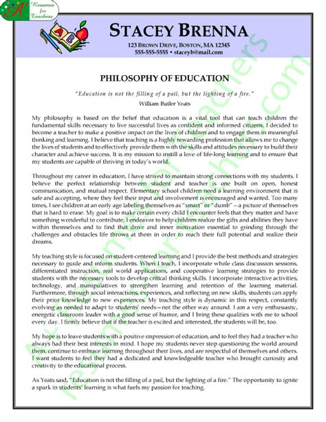 Teaching Philosophy Examples Showing Passion And Beliefs Teaching