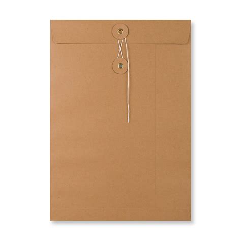 C4 Manilla String And Washer Full View Window Envelopes 324x229mm