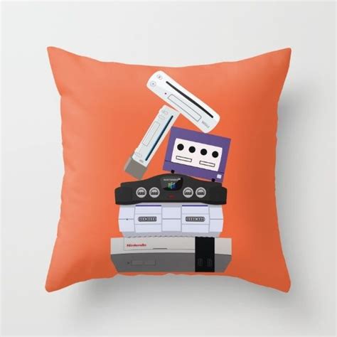 Nintendo Consoles Throw Pillow Gaming Throw Pillows Throw Pillows