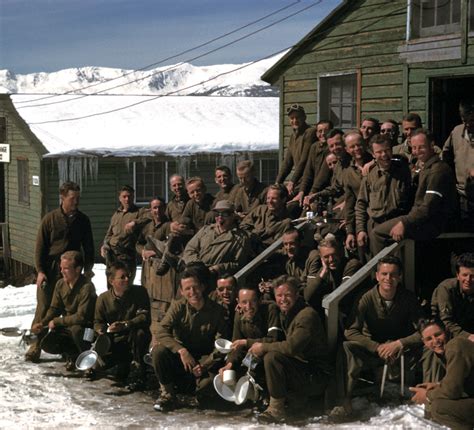 10th Mountain Division Ski Instructors At Camp Hale Colorado 1944