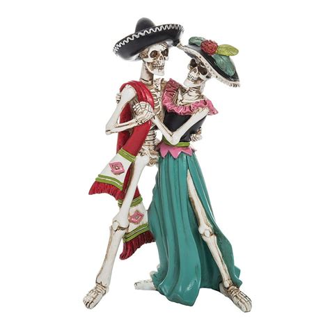 Day Of The Dead Skeleton Dancing Couple Figurine New 12 Inch Halloween
