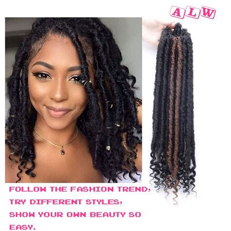 Buy Ailewei Faux Locs Crochet Braiding Hair Curly Dreadlock Middle Length Faux Locs Nature