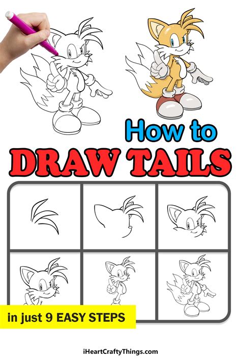 Tails Drawing How To Draw Tails Step By Step