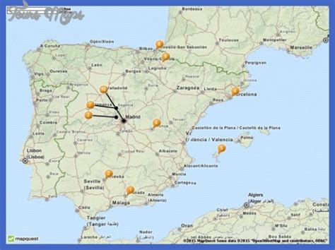 Spain Map Tourist Attractions