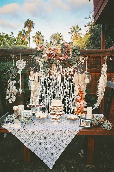 boho pins top 10 pins of the week from pinterest dessert tables bohemian backyard wedding