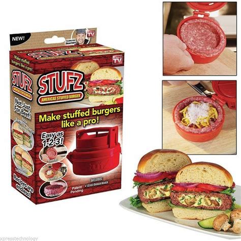 Stufz Stuffed Burger Maker As Seen On Tv Modelador De Hambúrguer Receitas Hamburguer Recheado