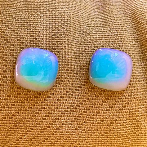 Rarest Peruvian Opal Ice Blue With Mulberry Edges