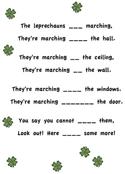 Patrick's day poems and songs that show off ireland's spectacular way with words and fill us with pride to be irish. St. Patrick's Day Poetry Freebie | Grade Onederful