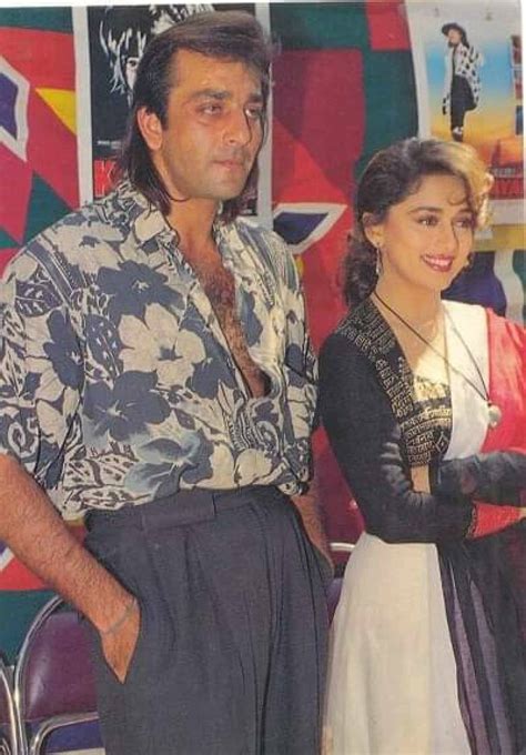 Download Sanjay Dutt With Madhuri Dixit Wallpaper