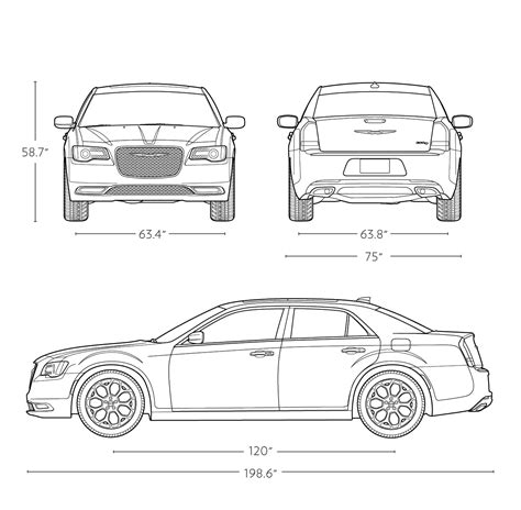 Chrysler 300c 2017 Blueprint Download Free Blueprint For 3d Modeling