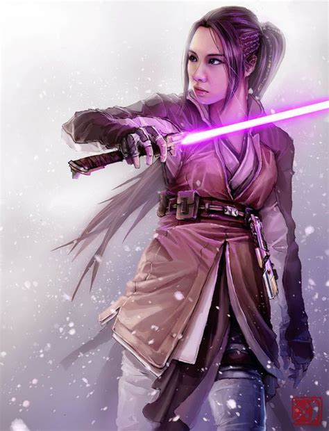 I Love That The Artist Gave Her A Purple Light Saber Its Just So