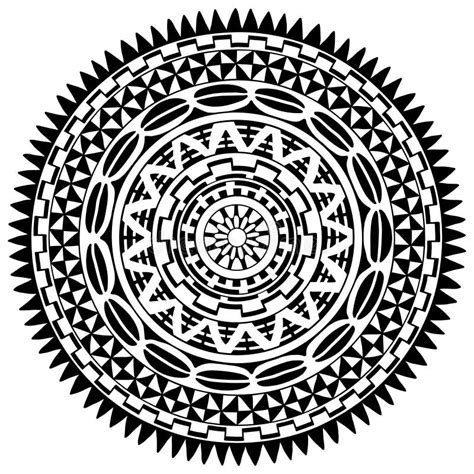 Circular Pattern In Form Of Mandala Traditional Ornaments Of Maori