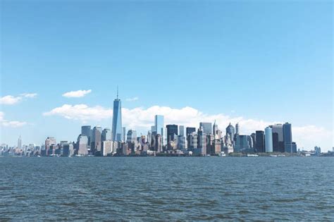View Of Manhattan Skyline And East River At Daytime New York City Usa