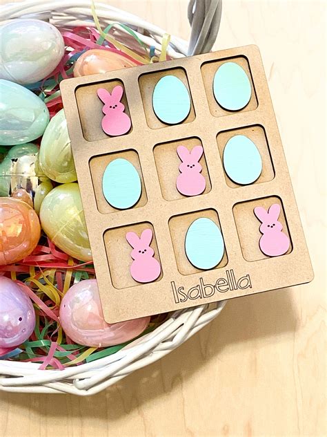 Personalized Easter Tic Tac Toe Game Easter Game Tic Tac Toe Etsy Uk