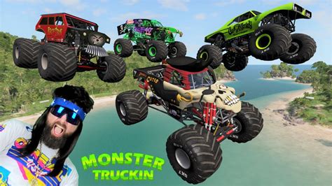 Monster Truck Mud Battle 10 Beamng Drive Mace Mace Tv Youtube
