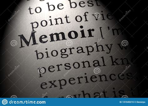Dictionary Definition Of The Word Memoir Stock Image - Image of page, memoir: 131545215