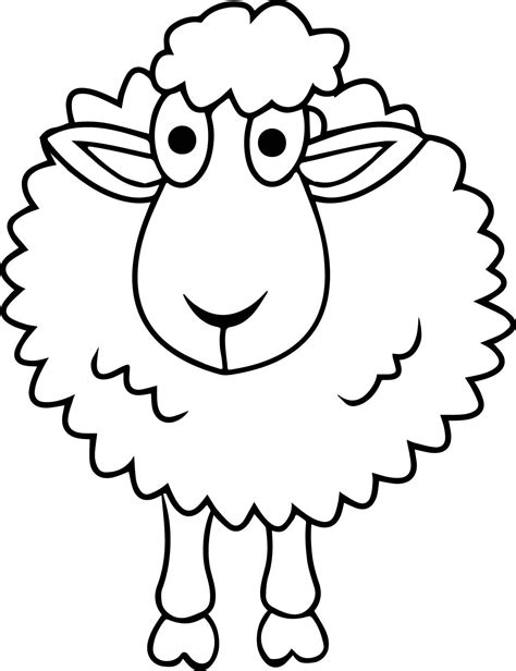 Nice Simple Sheep Coloring Page Boyama Sayfaları Hayvan Boyama