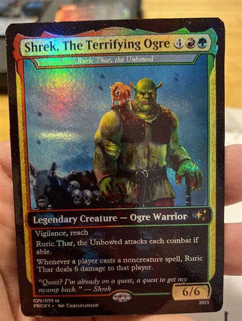 Building a Shrek themed Ruric Thar EDH deck. Any suggestions of for