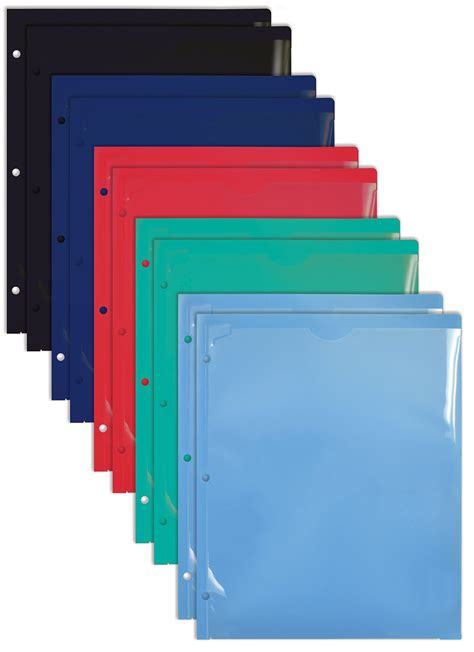 Buy Heavy Duty Plastic Folders With Clear Front Pocket 10 Pack 2