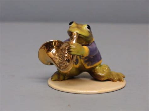 Retired Hagen Renaker Specialty Frog Playing French Horn Ebay