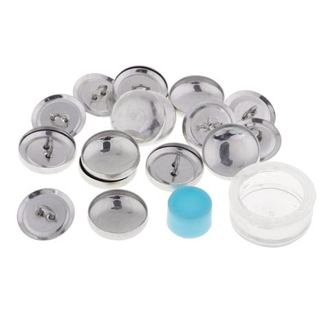 10 Sets Button Blanks For Cover Buttons Metal Ebay