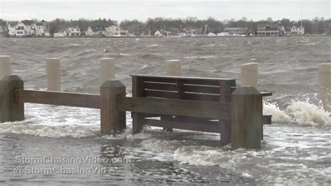 Babylon Ny Storm Surge From Powerful Noreaster 1232017 Youtube