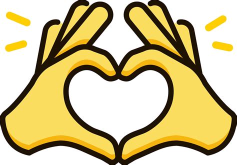 Heart Hands Icon Emoji Sticker 29464690 Vector Art At Vecteezy
