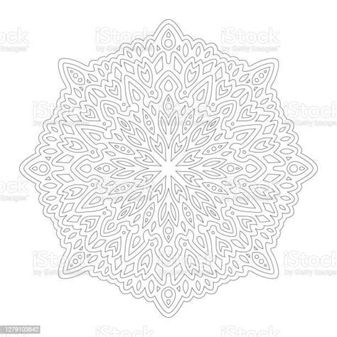 Art For Coloring Book With Abstract Linear Pattern Stock Illustration
