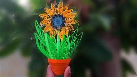 Miniature Flower Pot With Paper How To Make Miniature Paper Flower