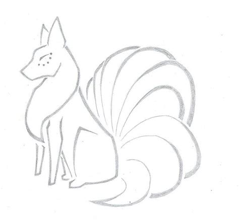Nine Tailed Fox By Angelofwolves13 On Deviantart Fox Art Fox Drawing