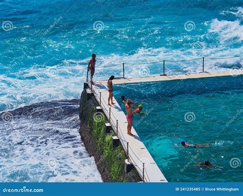 Swimming In Ocean Pool Bondi Beach Sydney Australia Editorial Image