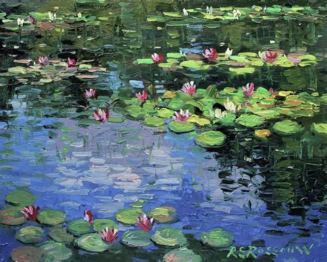 Monets Lily Pond No6 Painting By Roelof Rossouw Pond Painting Pond