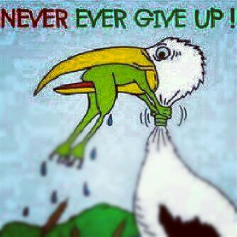 Frog strangling bird never ever give up. #no quit #Monday never give up. If there is a... - ARoseLittle