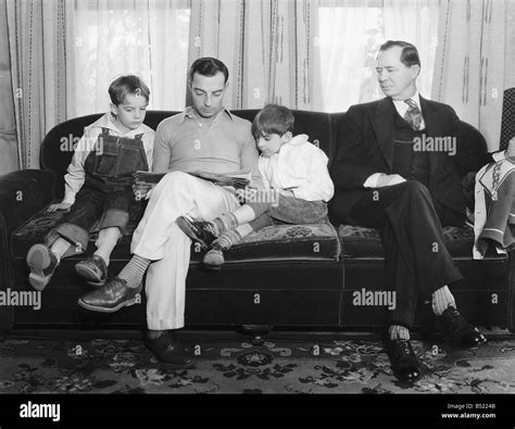Three Generations Of Keatons Buster Keaton With Son Joseph And