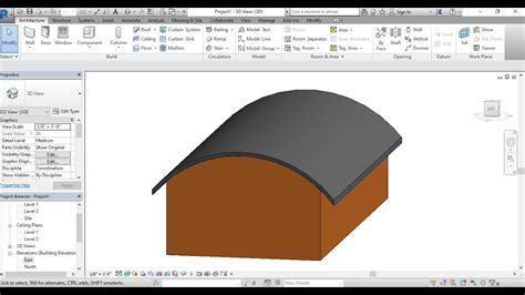 How To Make Curved Shape Roof In Revit Architecture Curved Roof In