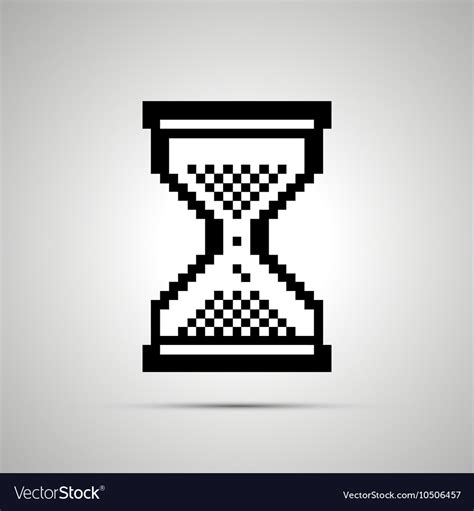 White Pixelated Computer Cursor In Hourglass Shape