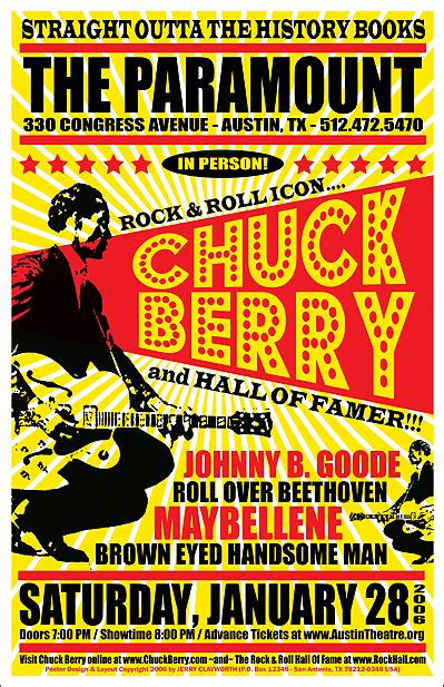 chuck berry 50 s poster music concert posters vintage concert posters concert flyer music
