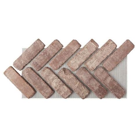 Rushmore Thin Brick Herringbone Panel Thin Brick Brick Look Tile