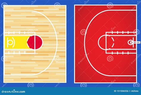 Basketball 3x3 Court Vector Stock Vector Illustration Of Corner Line