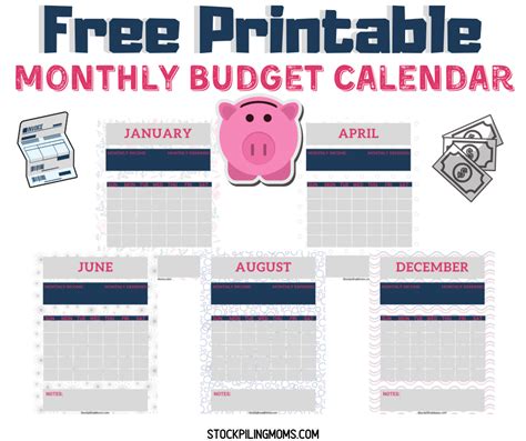 Monthly Budget Calendar Template Blank Budget Calendar Beginner