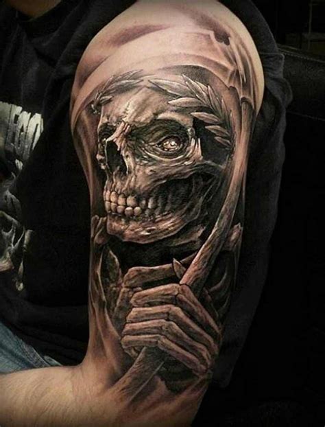 35 Amazing 3d Tattoo Designs Skull Sleeve Tattoos Skull