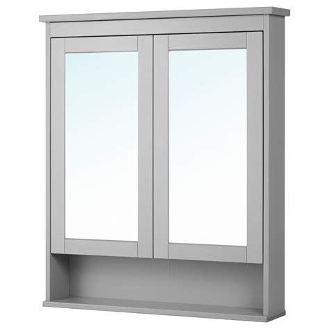 Hemnes mirror cabinet with 2 doors. HEMNES Mirror cabinet with 2 doors - gray - IKEA