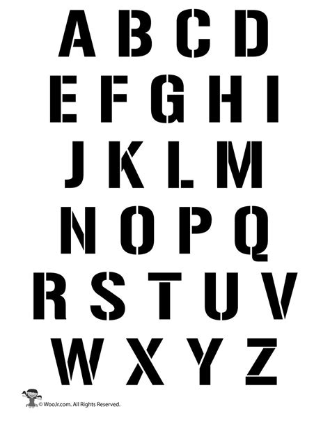 Uppercase Alphabet Stencil Letter Set Artofit
